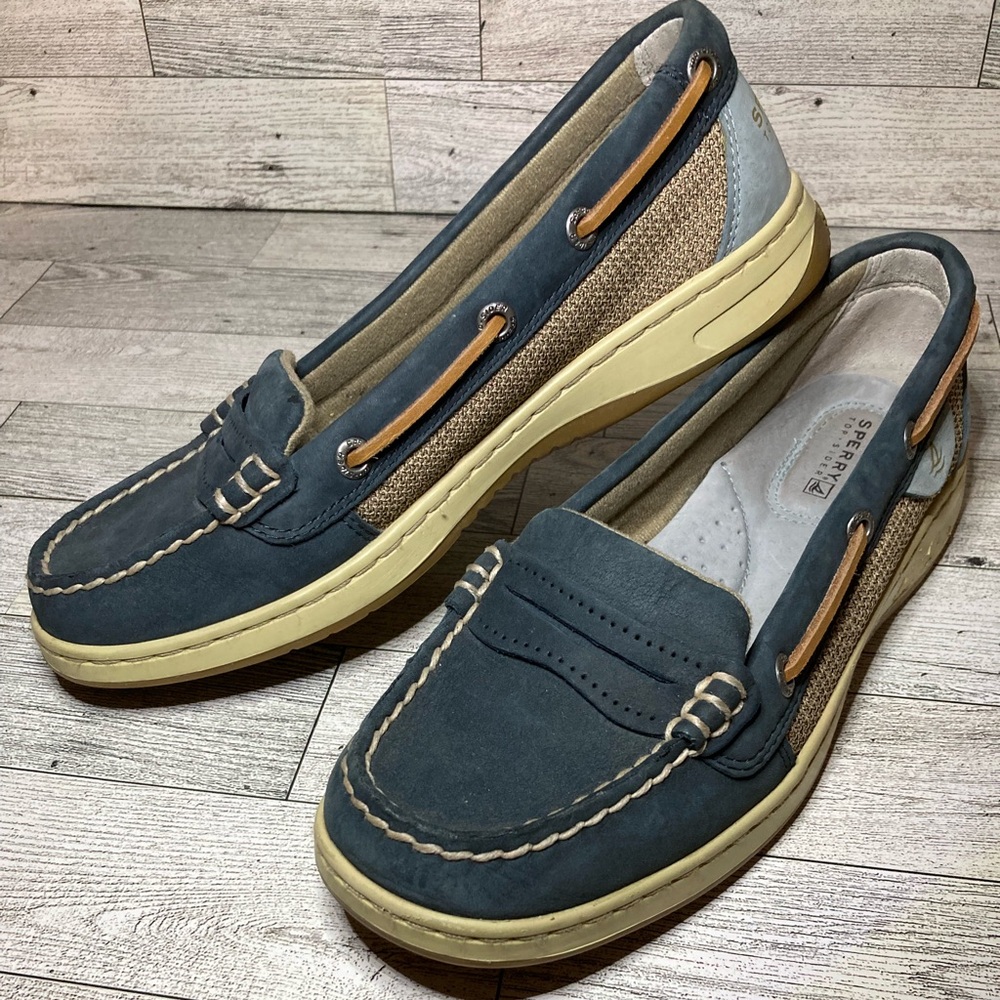 Sperry Top Sider Womens Slip On Boat Shoes Blue Size 6.5 M